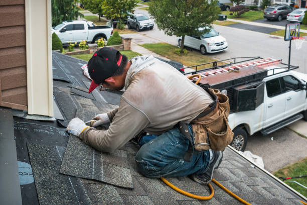 Professional Roofing technician working in Redwood, VA